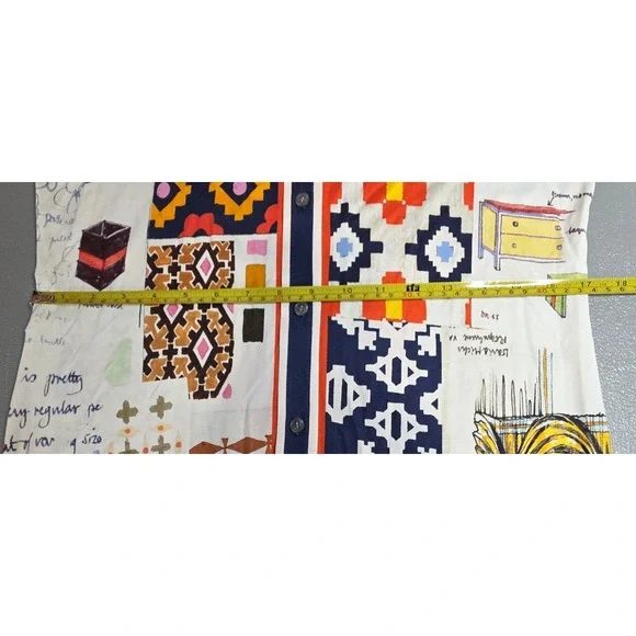 Tory Burch Womens L Silk Blend Laurence Scrapbook Belted Shirtdress - Picture 11 of 16